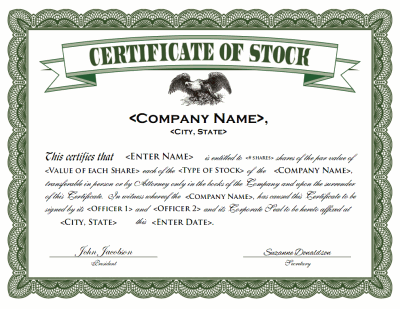 Stock Images Free Download on Free Printable Stock Certificate