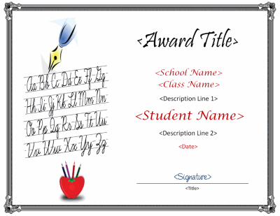 Handwriting Certificate