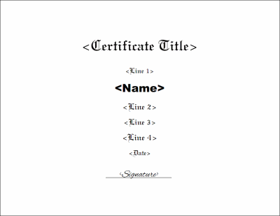 Blank Certificate Template for Creating Your Own Certificate